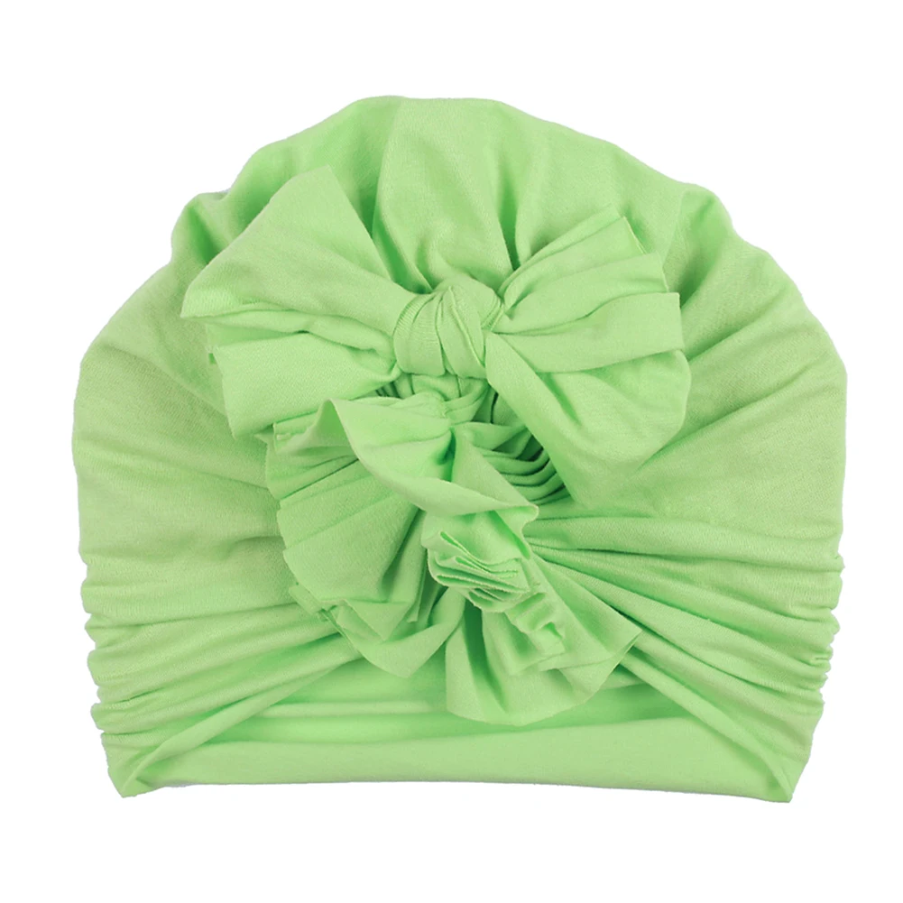 

Newborn Baby Donut Ruched Headbands Turban Bowknot Flower Cotton Baby Cap