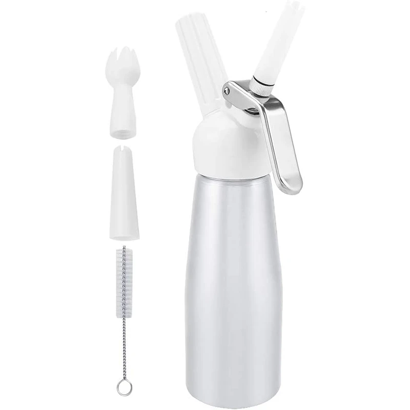 

Whipped Cream Dispenser 500ML Aluminum Sturdy Portable Cream Foamer for Topping Ice Cream Coffee Desserts