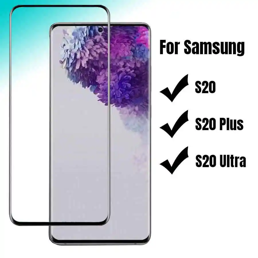 2in1 3D Tempered Glass for Samsung Galaxy S20 Ultra Plus Screen Protector Tremp S 20 S20+ Protective Glass Camera Lens Film 9H
