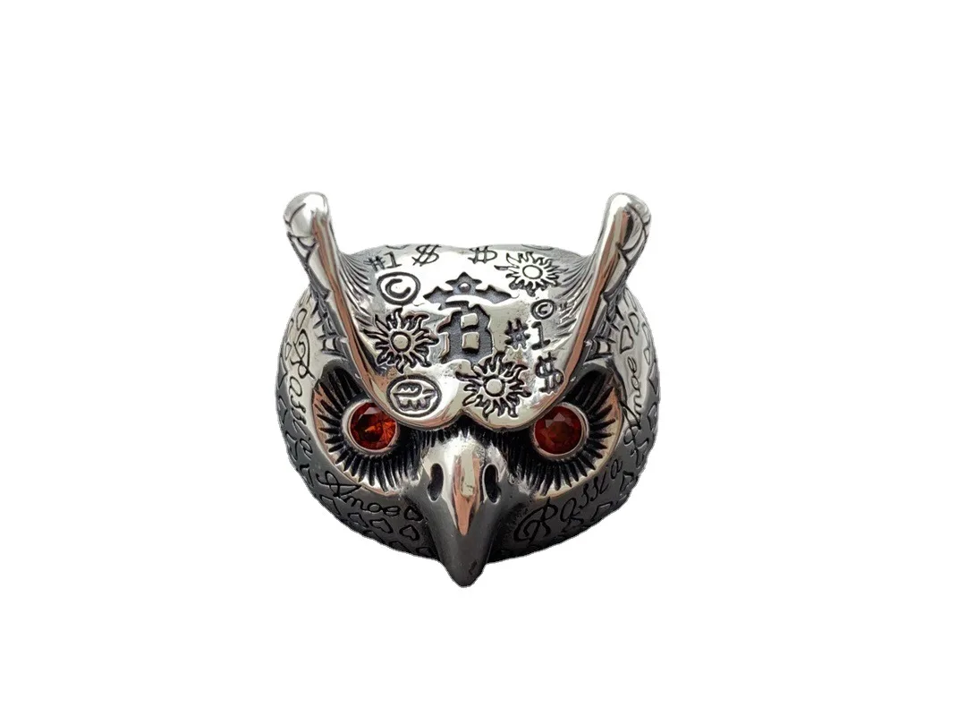 New S925 Sterling Silver Seiko Owl Men's Ring