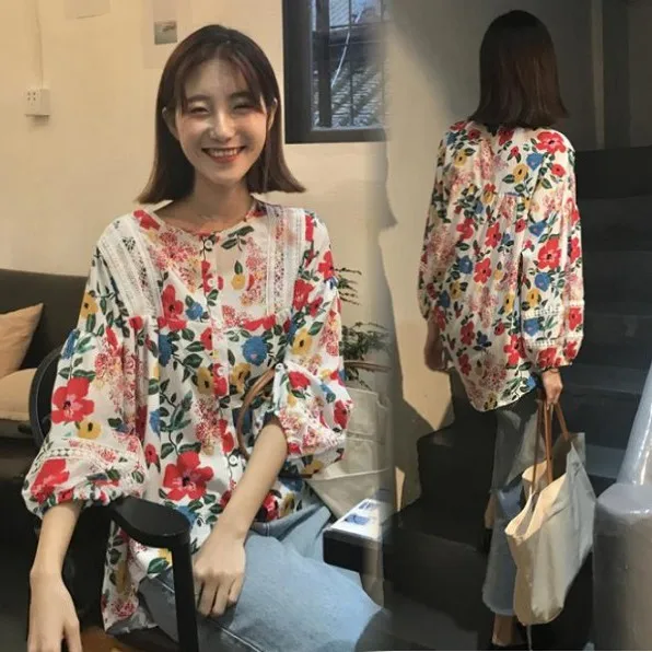 Шифоновый кардиган в стиле ретро с принтом снежинки и длинным рукавом кимоно