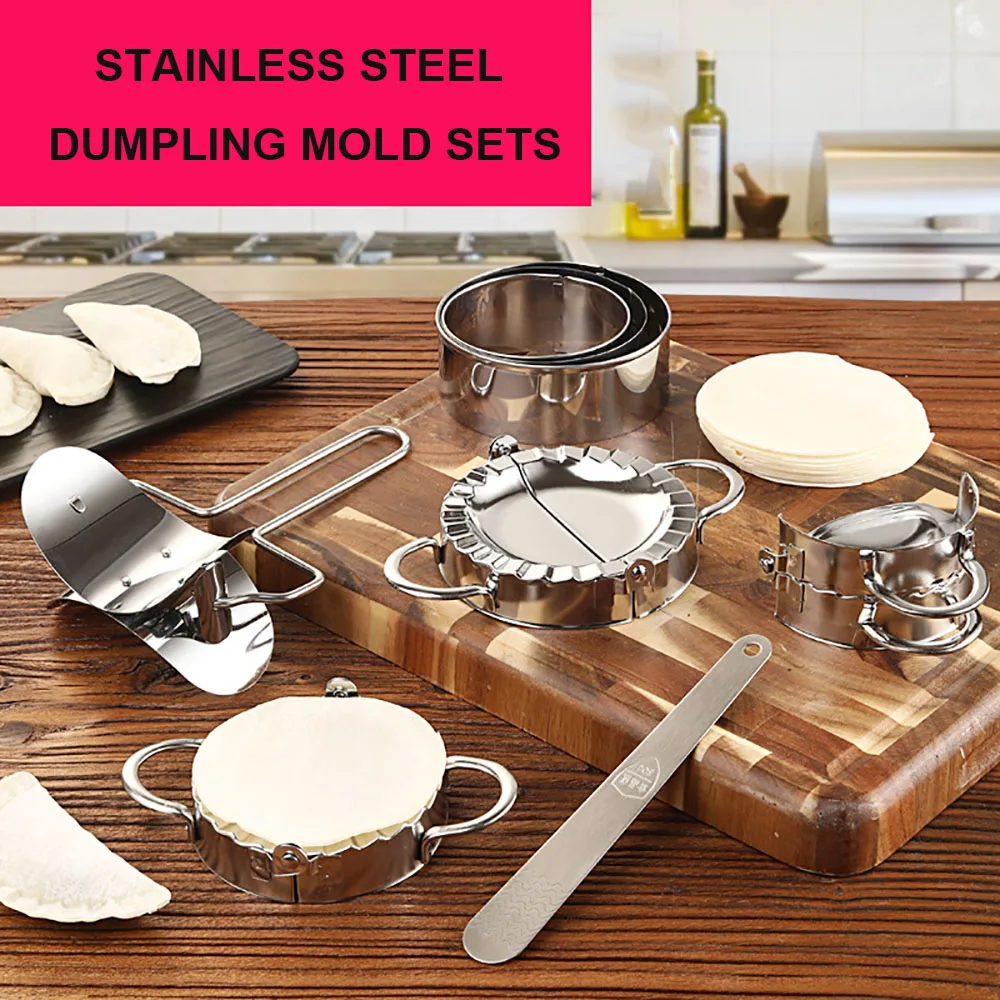 

Stainless Steel Dumpling Mold Skin Making DIY Dumpling Ravioli Maker For Kitchen Gadgets Pastry Presser Tools Accessories