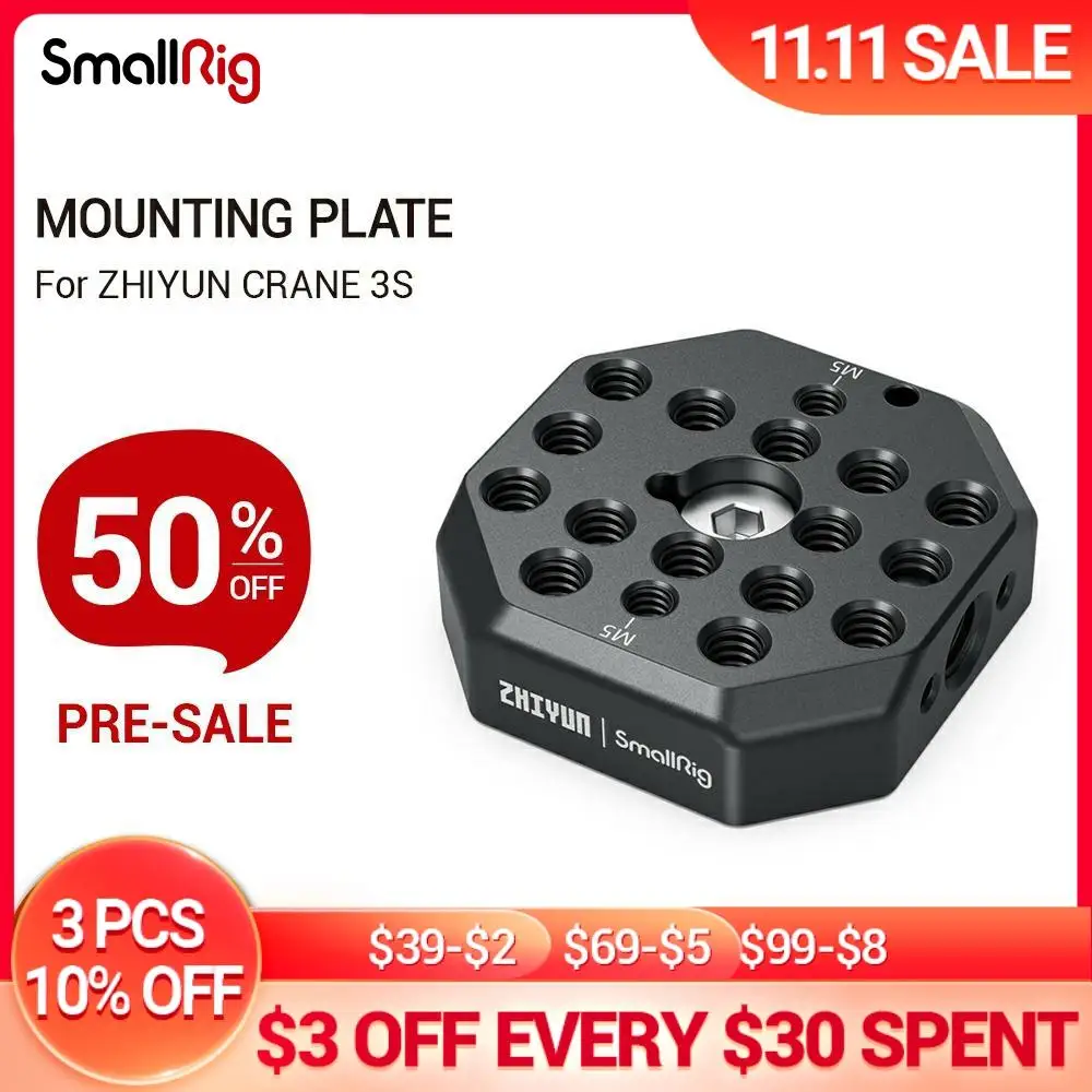 

SmallRig Mounting Plate for ZHIYUN CRANE 3S Handheld Stabilizer Quick Release Plate For SmallRig Handgrip 2636 - 2854