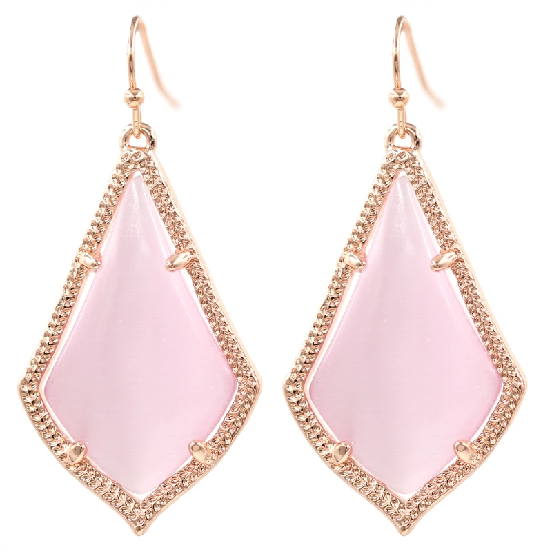 

2019 Spring Summer Small Water Drop Crystal Inlay Black Color Drop Earrings Rose Gold Gold Color 3D Dangle Earrings