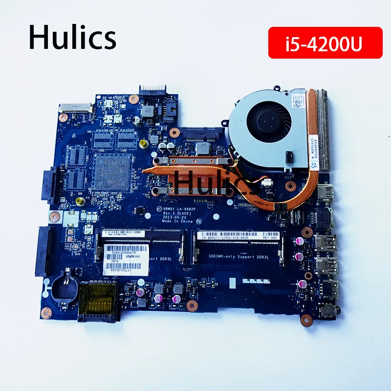 Hulics оригинал для DELL Inspiron 15R 5537 3537 материнская плата портативного компьютера с i5