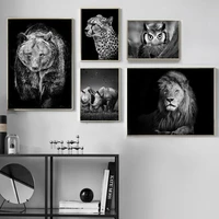 black white lion bear rhino leopards owl animal 5d diamond embroidery full square drill diy diamond painting mosaic home decor