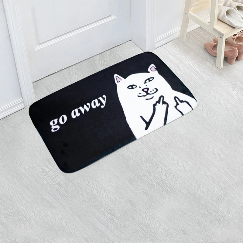 

80CM Personality Cat Doormat Home Mat Rectangle Floor Mat Super Soft Absorbent Bathroom Door Mat Door Entrance Mat Length 60cm