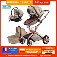 baby stroller 3 in 1hot mom travel system high land scape stroller with bassinet in 2020 folding carriage for newborns babyf22