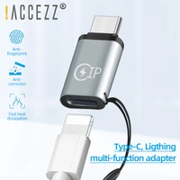 accezz type c adapter cable converter otg for huawei p40 for iphone adapter usb c female to lighting for iphone 12 11 connector