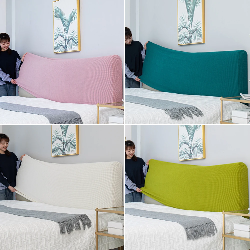 

Modern Elastic All-inclusive Headboard Bed Head Cover Solid Color Bed Head Back Protection Dust Cover Plain Soft Home Decor