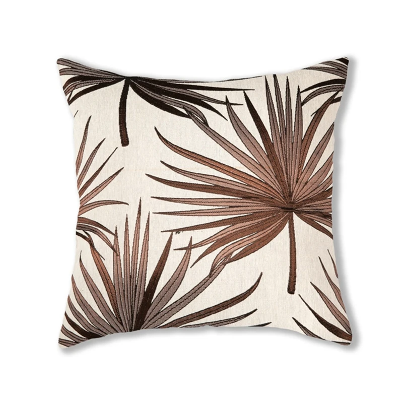 

Inyahome Palm Leaves Farmhouse Nordic Throw Pillowcases Cushion Cover Decorative For Home Decor Sofa Couch Chair Decor Coussin