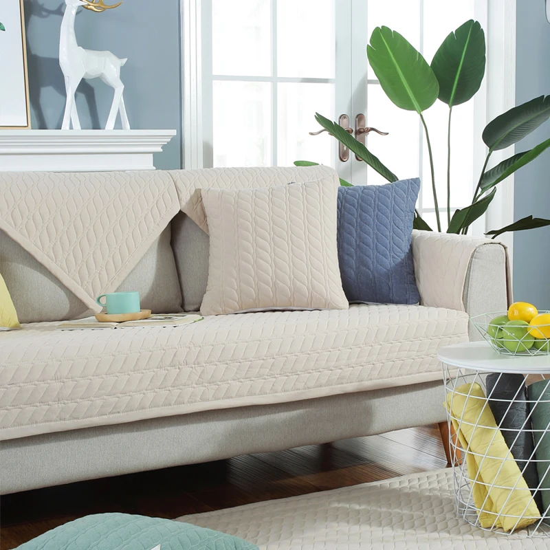 Хлопковая подушка для дивана four seasons universal Nordic three cushion тканевое нескользящее
