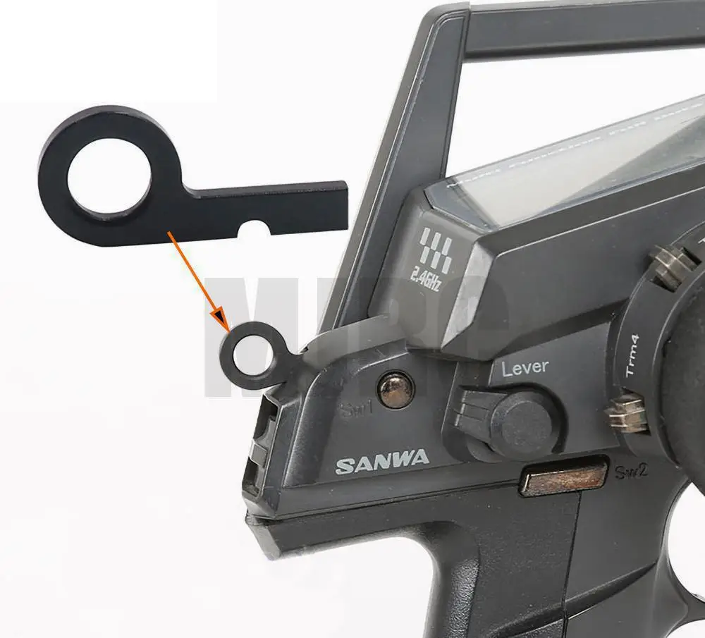 Алюминиевый трансмиттер Sanwa металлический крюк для радиоуправляемой системы дистанционного управления Sanwa M12/M12S/RS/Sanwa MT4/MT4S/Sanwa MT-44