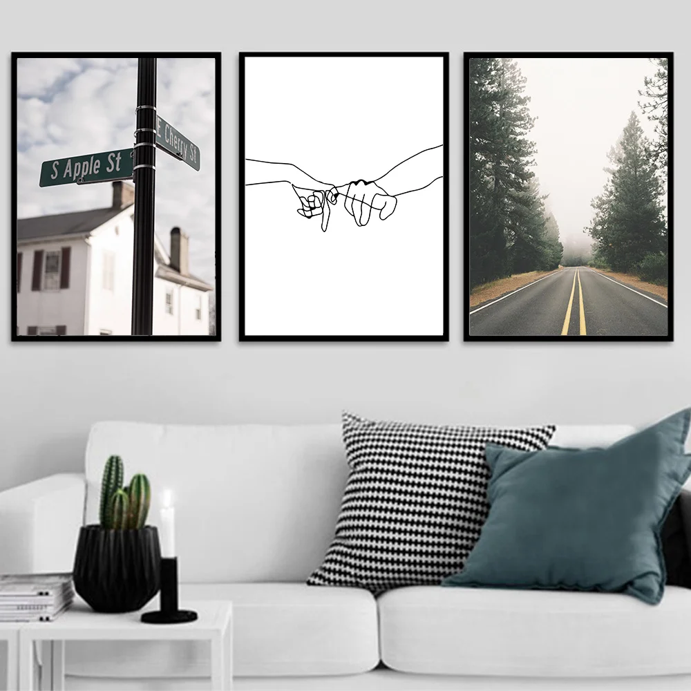 Abstract Painting Poster Quotes Posters And Prints Landscape Print Canvas Pictures Wall For Living Room | Дом и сад