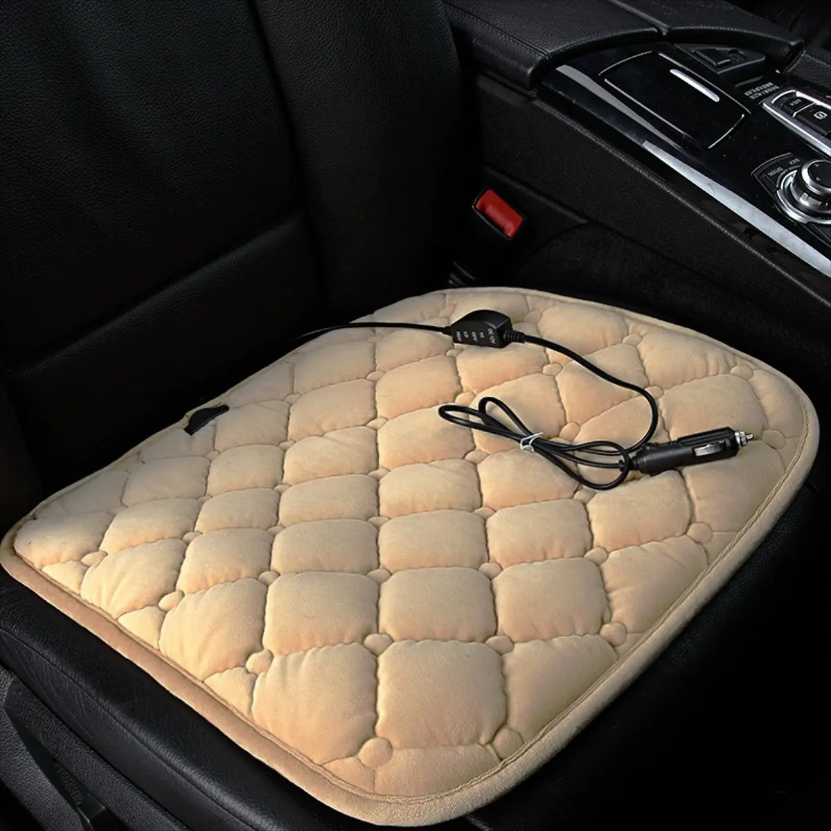 Beige Универсальная автомобильная подушка сиденья с подогревом зимний теплый автомобильный коврик автомобильный универсальный Электрический Подогрев сиденья Подушка 12 в автомобильный Подогрев сиденья - Название цвета: Beige