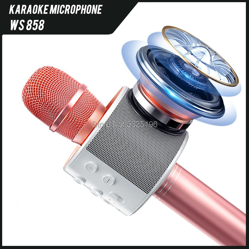 Engot Bluetooth Karaoke Microphone Wirless Mic USB With Speaker Music Player Sound Recorder For Home KTV | Электроника