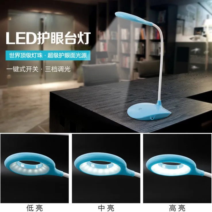 Светодиодный настольная лампа для защиты глаз Перезаряжаемый USB спальни ночники