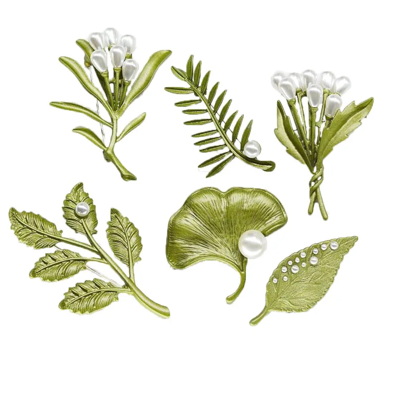 Винтажная брошь CSxjd ювелирные изделия броши в виде пальмовых лилий с жемчугом