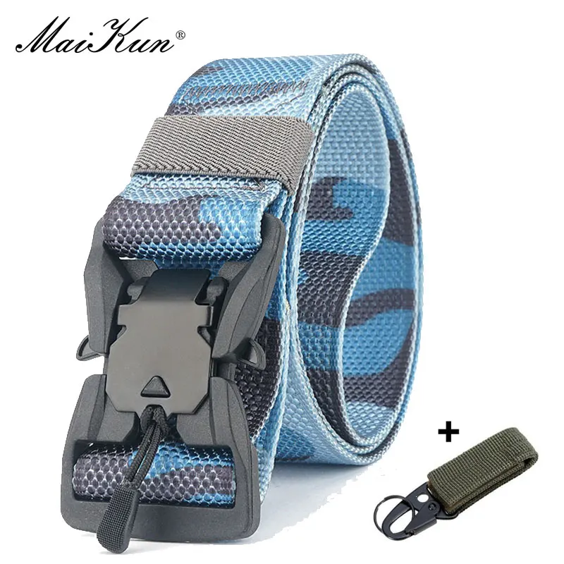 camouflage8-1 Maikun нейлоновые пояса для мужчин, ремень с металлической пряжкой, открытый охотничий ремень, военный инвентарь, боевой тактический Мужской ремень - Цвет: camouflage8-1