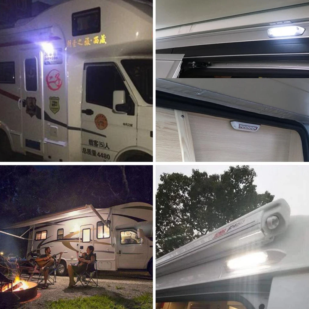 

Caravan Boat Travel Trailer RV Awning 10 LED Lighting 12V 365*49.6*39mm
