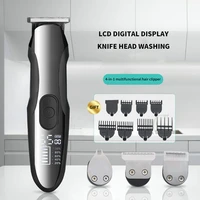 mens 4 in 1 electric hair clipper hair salon carving push white hair clipper lcd digital display household hair clipper