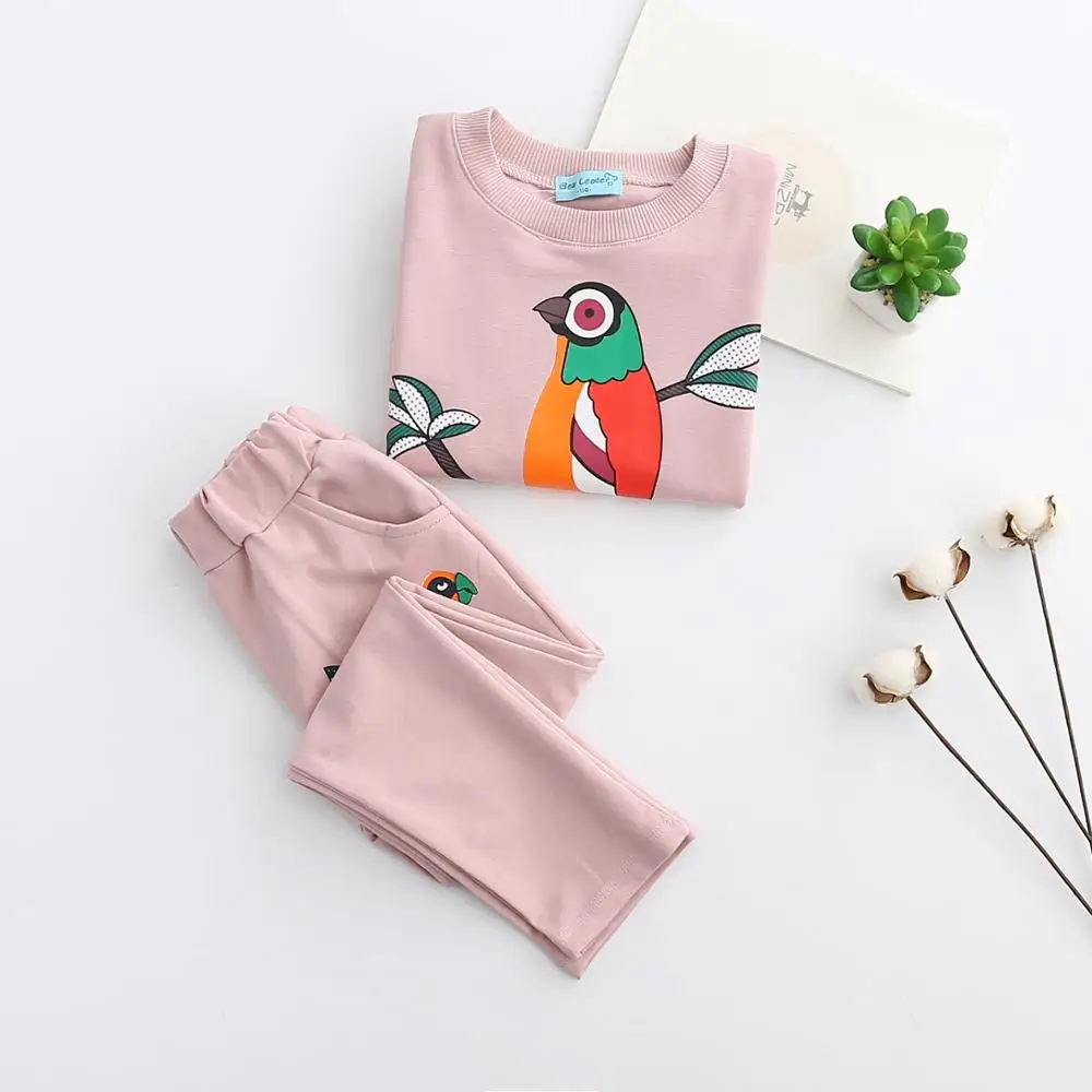 2019 г. Новая Осенняя детская одежда для маленьких девочек темно-синий комплект с