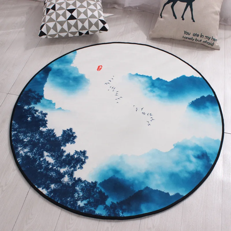 Zeegle художественный круглый ковер дверь для ног стул йоги игровой коврик ванной