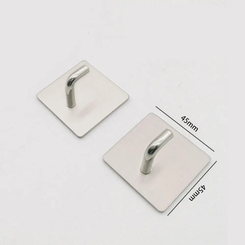 

Household Steel Hooks Hanger Self Adhesive Robe Living Kitchen Wall Room Hook For Bathroom Towel Mounted Z8P8