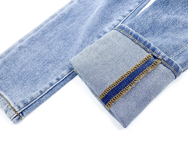 

Spring Autumn New Products Fashion Classic Elastic Design Casual Versatile Light Blue Show Thin Trendy Brand Slim Cropped Jeans