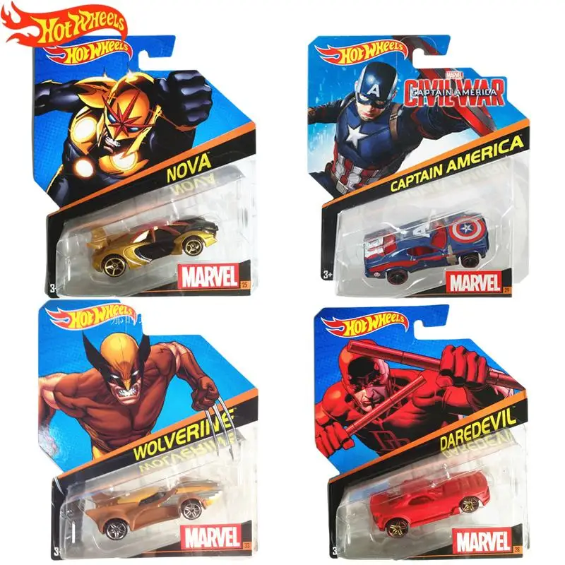 

Hot Wheels Marvel Captain America Wolverine Vision Car Toy for Children Diecast 1:64 Model Toy Car Christmas Gifts for Children