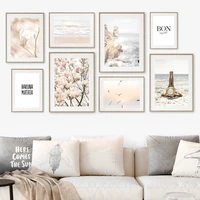 coastal sandy beach bedroom decoration paintings flower decorative posters and prints living room decoration aesthetic posters