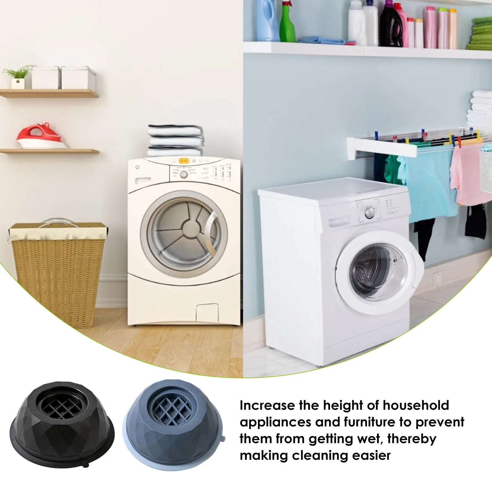 4 шт. Нескользящие подставки для стиральной машины резиновый коврик