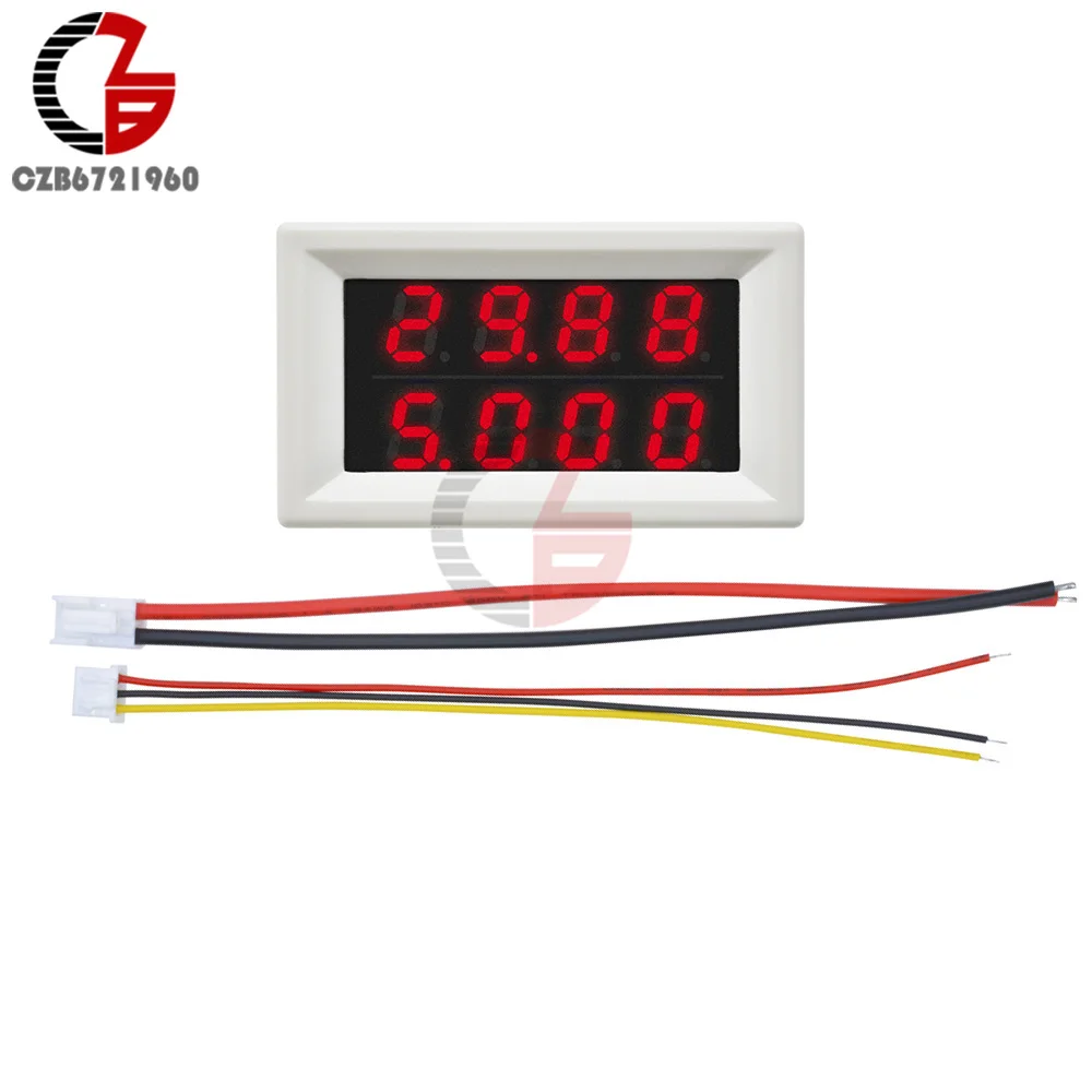 200V 10A Red-Red DC 0-100 в 0-200V 10A 0,5" Мини светодиодный цифровой вольтметр Амперметр постоянного тока 4 цифры напряжение переменного тока метр автомобиля тестер батарейной емкости 5V 12V - Цвет: 200V 10A Red-Red