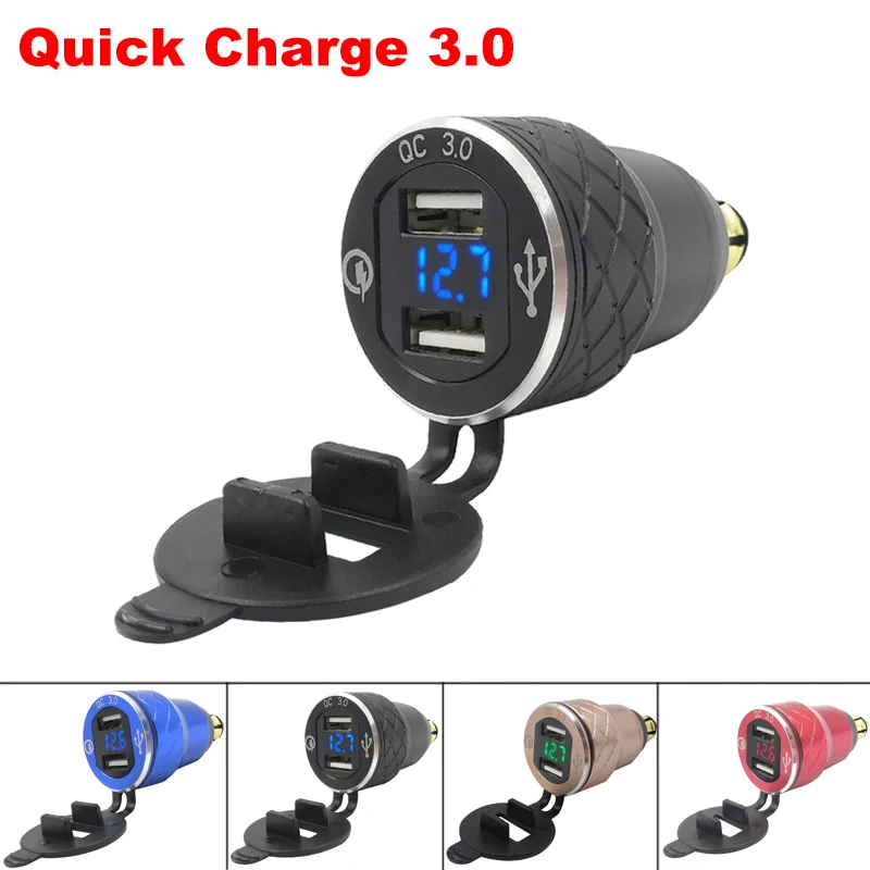 

Быстрое зарядное устройство QC3.0 Din к USB для BMW R1200RT R1200GS прикуриватель для мотоцикла разъем Din к USB адаптеру питания