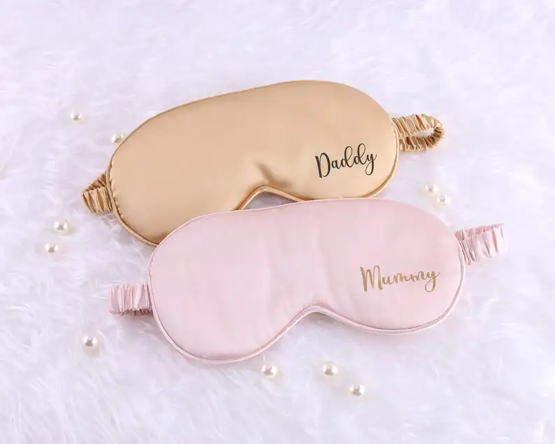 Персонализированный атласный маски для глаз сна свой собственный текст платье