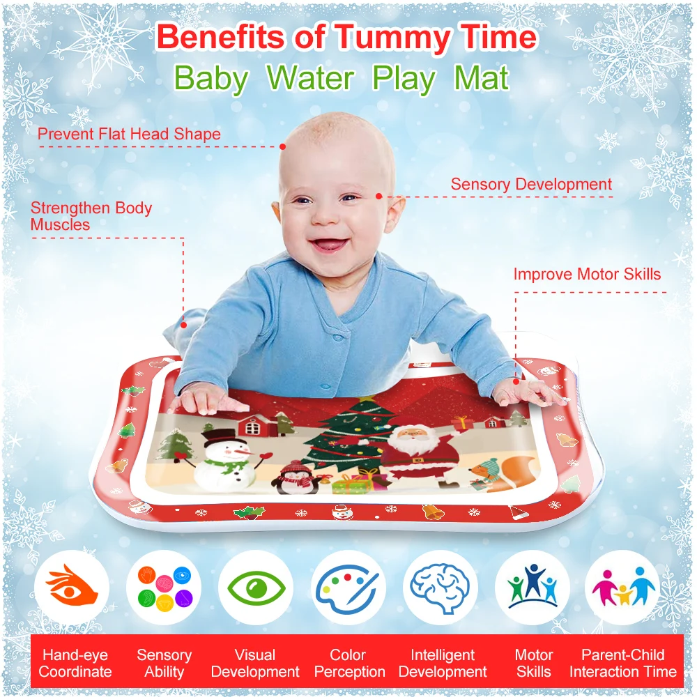 

Рождественские надувные подушки для живота коврик для детей развивающие игрушки ковер детский в детскую комнату Интерактивные игрушки для малышей Коврики Портативный детские игрушки