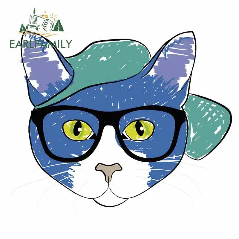 EARLFAMILY 13 см x 3 Для Кошачьих очков тонкая наклейка Сделай Сам наклейки на машину