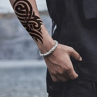 tattoo sticker black totem waterproof temporary hand arm leg back tatoo stickers flash fake tattoos for girl woman man