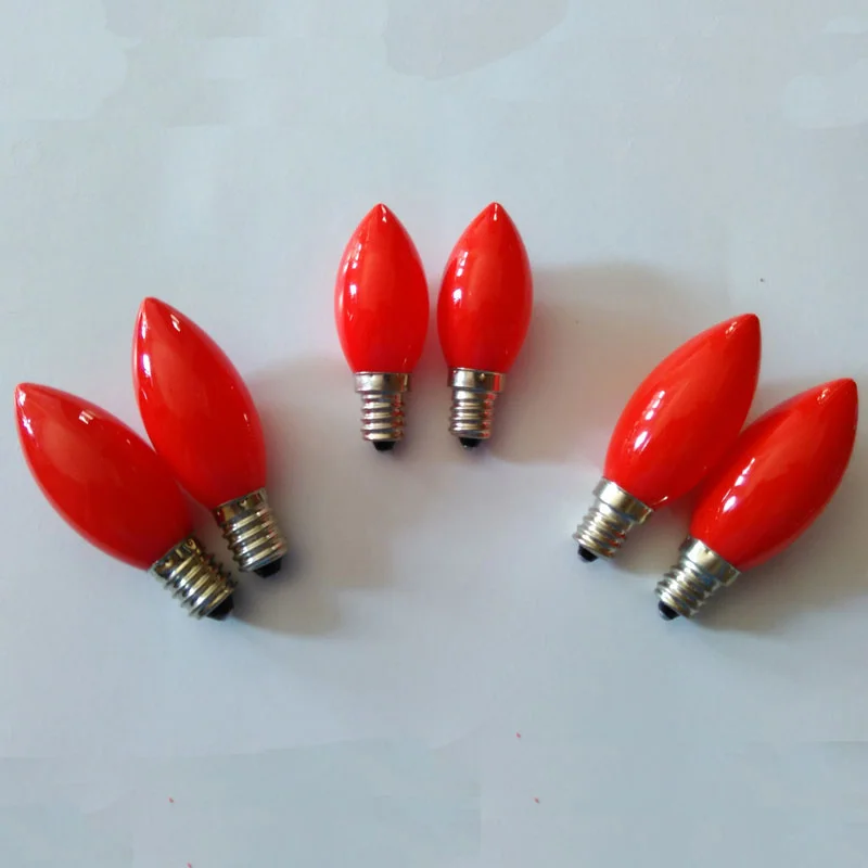 

2W E12 E14 красный светодиодный подсвечник