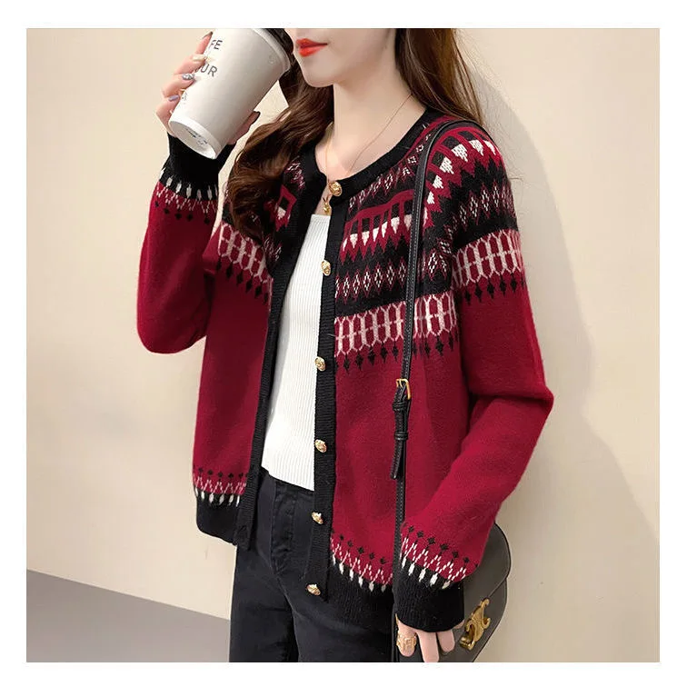 

Корейский осень-зима женские шерстяной свитер для мальчиков; Кардиганы; В винтажном стиле; Пальто для девочек трикотажная одежда Bushness повсе...