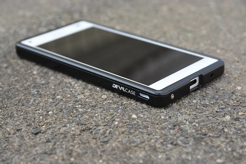 BLACK DEVILCASE для SONY XPERIA Z5 Compact Алюминиевый металлический бампер рамка CNC вырез точные винтовые защитные чехлы Z5mini Z5C 4,6 дюймов - Цвет: BLACK
