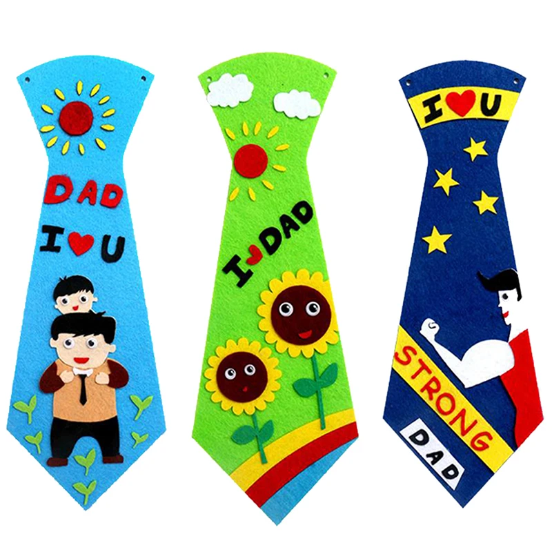 Детский сад много художественных ремесел Diy игрушки папа галстук ремесла Дети