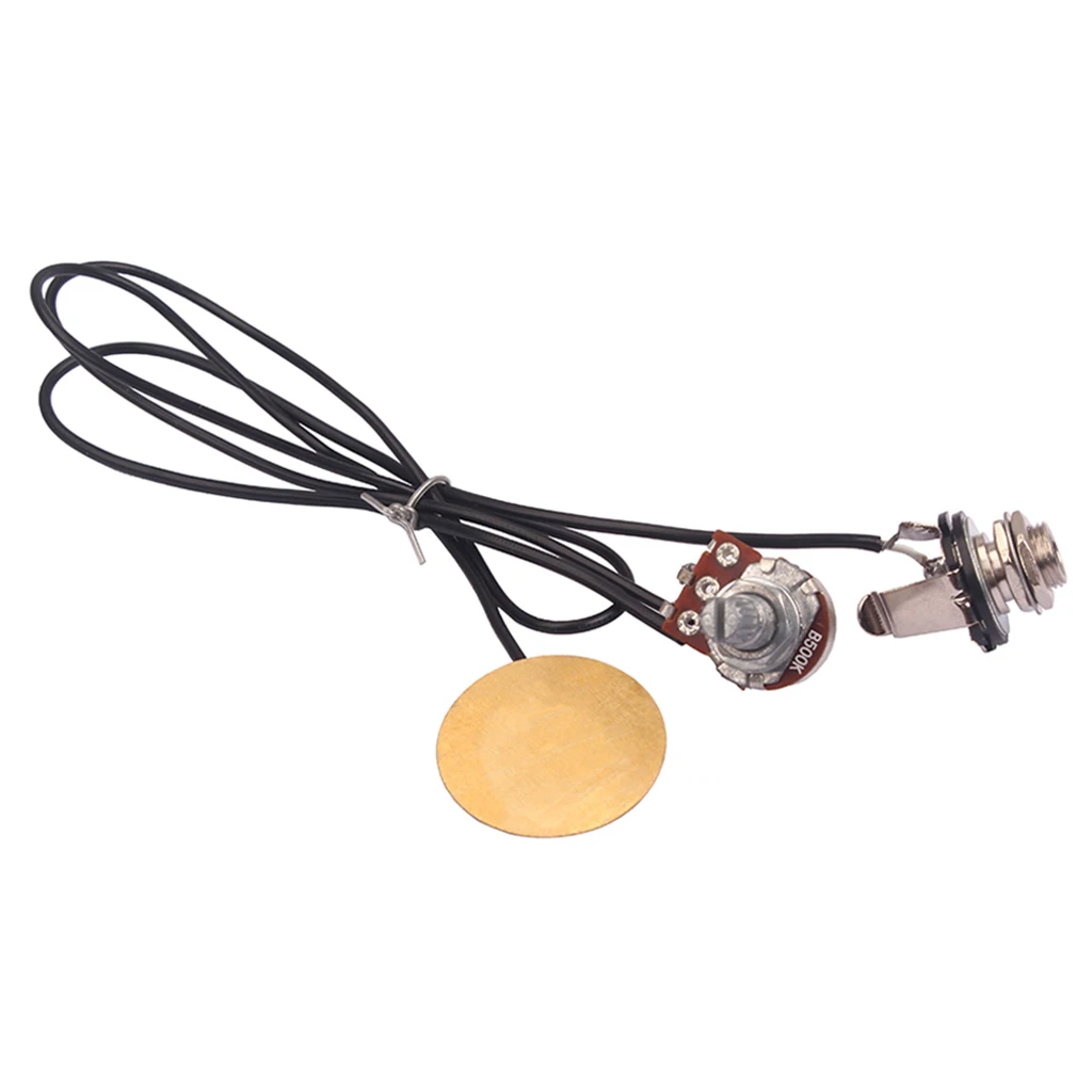 Prewired пьезо пикап с регулятором громкости для коробки сигары гитарные части |
