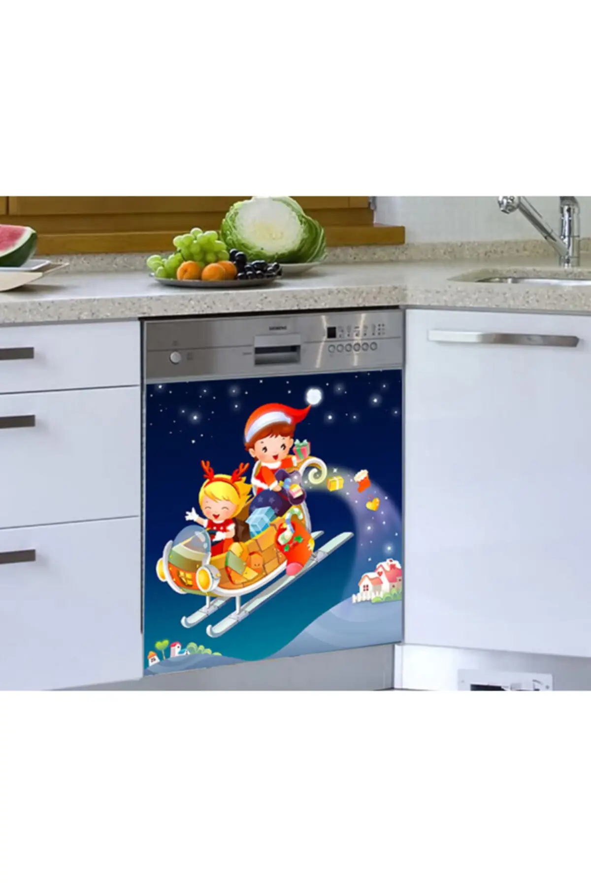 

Children's Santa Claus Dish Machine Sticker
