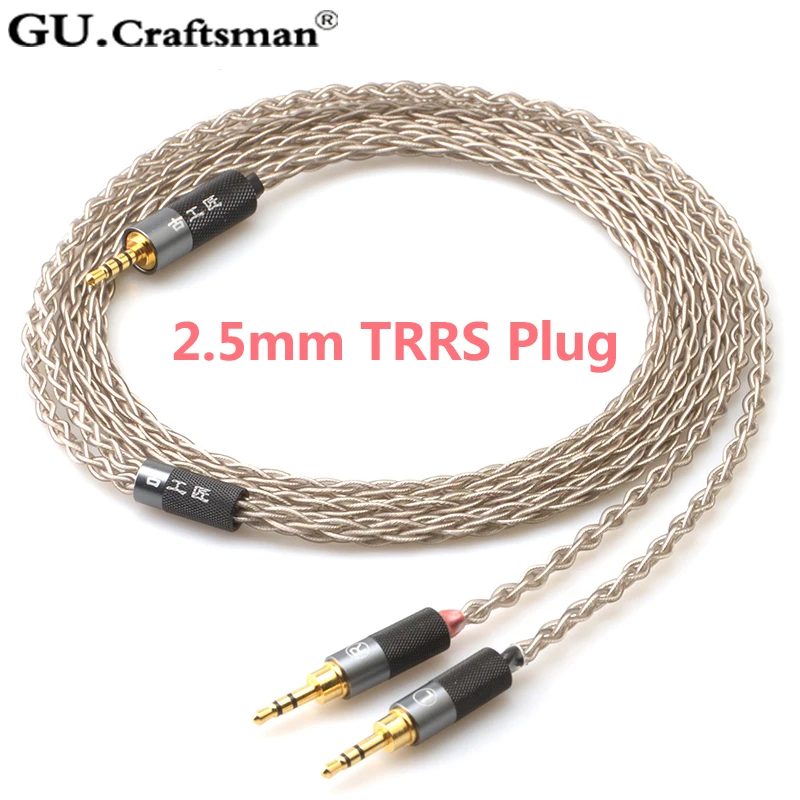 GUcraftsman 6n серебристый для HIFIman HE400s HE1000 v2 Edition X V2 HE1000 EDX 3,5 мм/2,5 мм/4,4 мм кабель для наушников