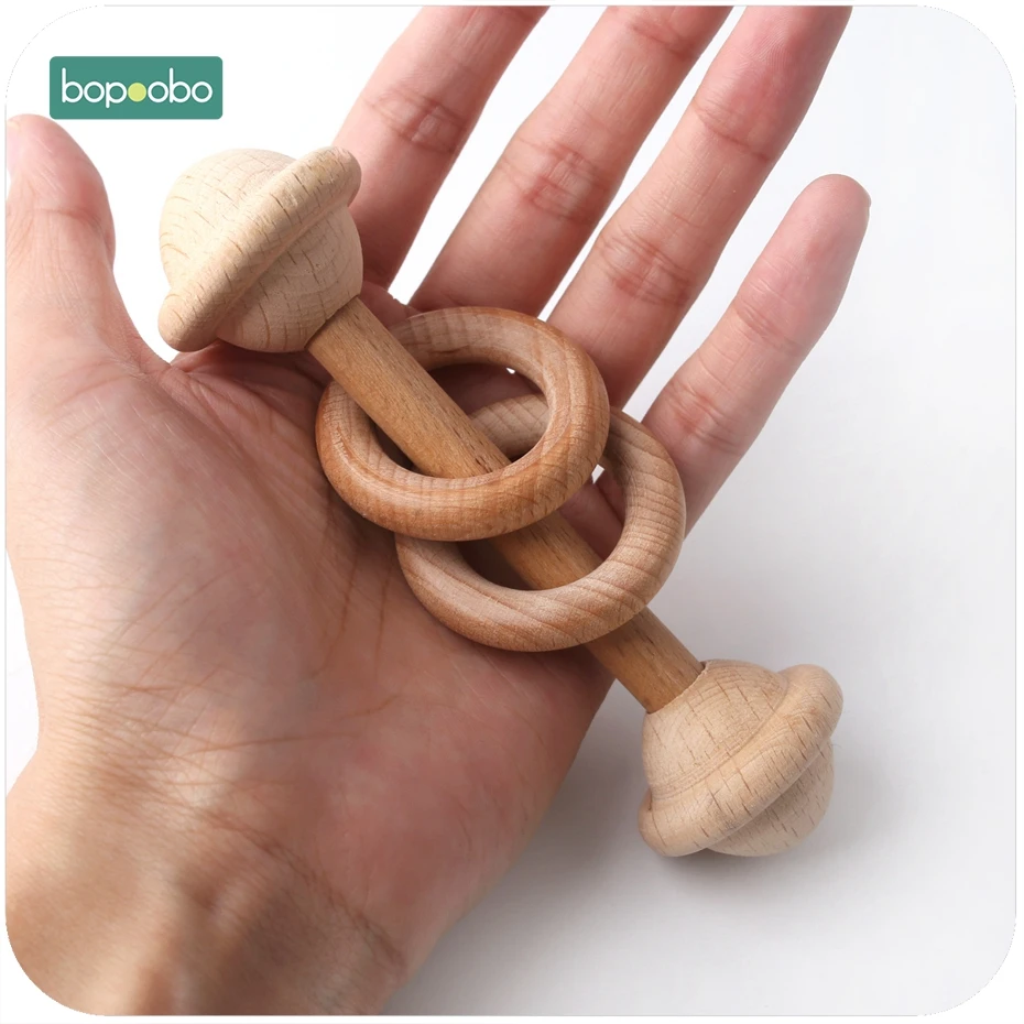 1 шт. деревянная детская игрушка-погремушка из Букового дерева | Игрушки и хобби