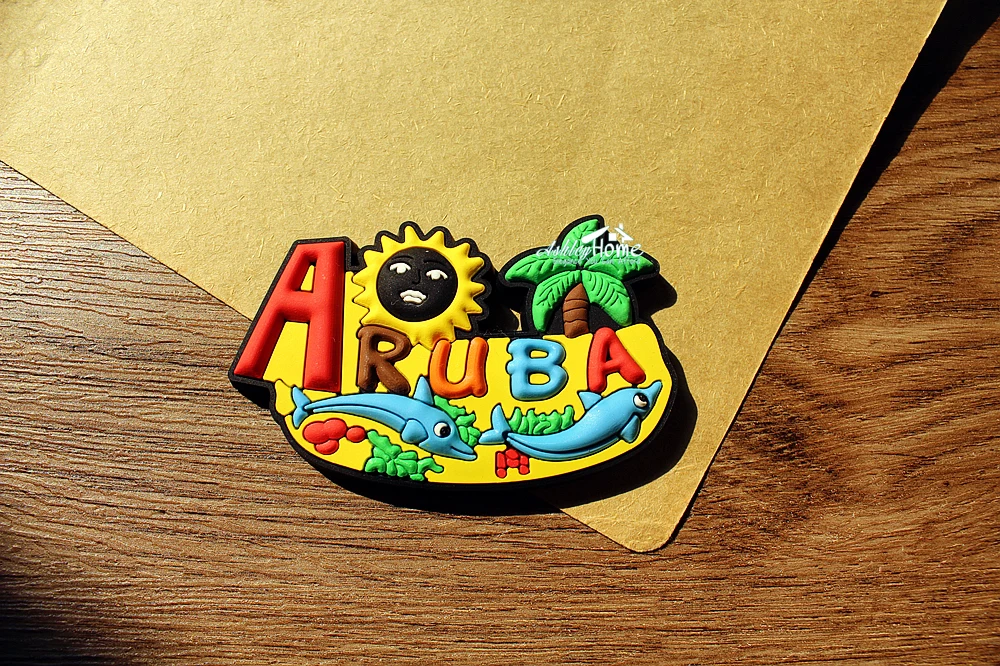 Caribbean Sea ARUBA туристический сувенир 3D резиновый декоративный магнит для