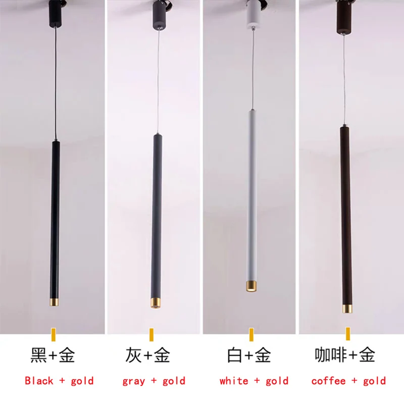 

Led Pendant Lamp Long Tube Light Counter Decoration Cylinder Pipe Hanging Light Kitchen Lamp Kitchen Island Dining Room Shop Bar