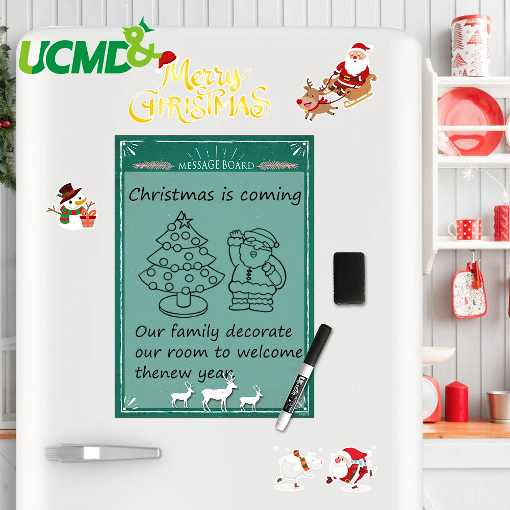 Магнитная Рождественская доска объявлений для рисования написание стираемых