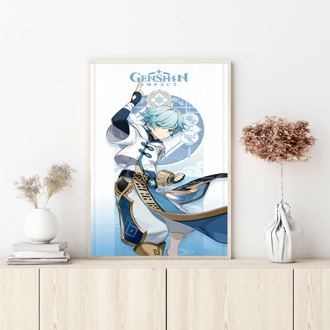 

Постер на тему игры Genshin Impact Cover, настенный постер, Картина на холсте для спальни, гостиной, украшение для дома (без рамки)
